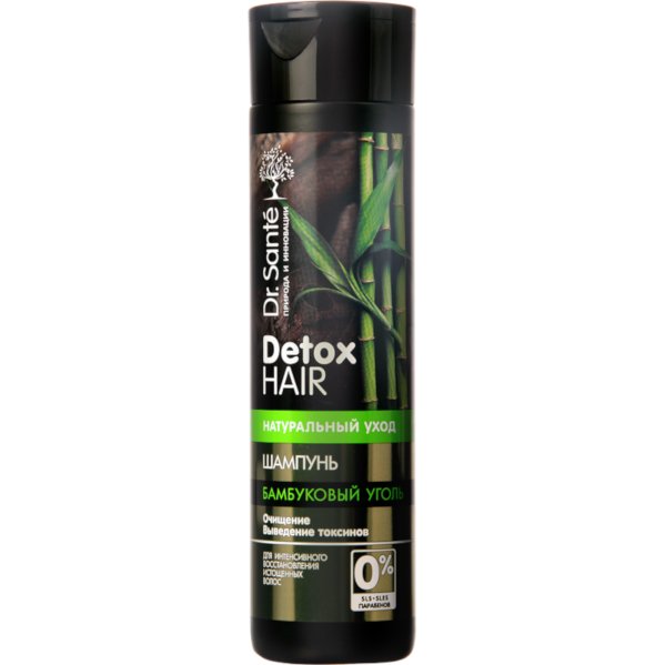 Dr. Sante Detox Hair. Шампунь очищение Бамбуковый уголь, 250 мл