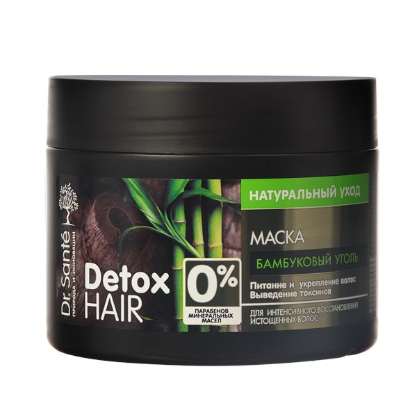 Dr. Sante Detox Hair. Маска питание и укрепление Бамбуковый уголь, 300 мл