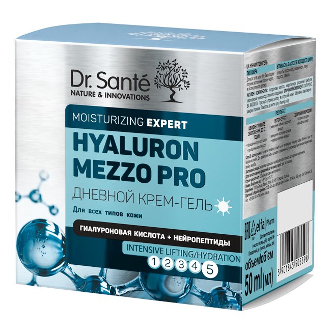 Dr. Sante Hyaluron Mezzo Pro. Дневной крем-гель для лица, 50 мл