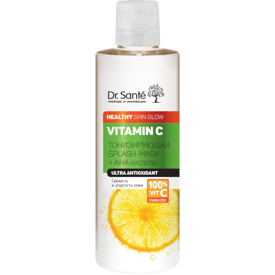 Dr. Sante Vitamin C. Маска для лица тонизирующая Splash-mask + AHA-кислоты, 200 мл