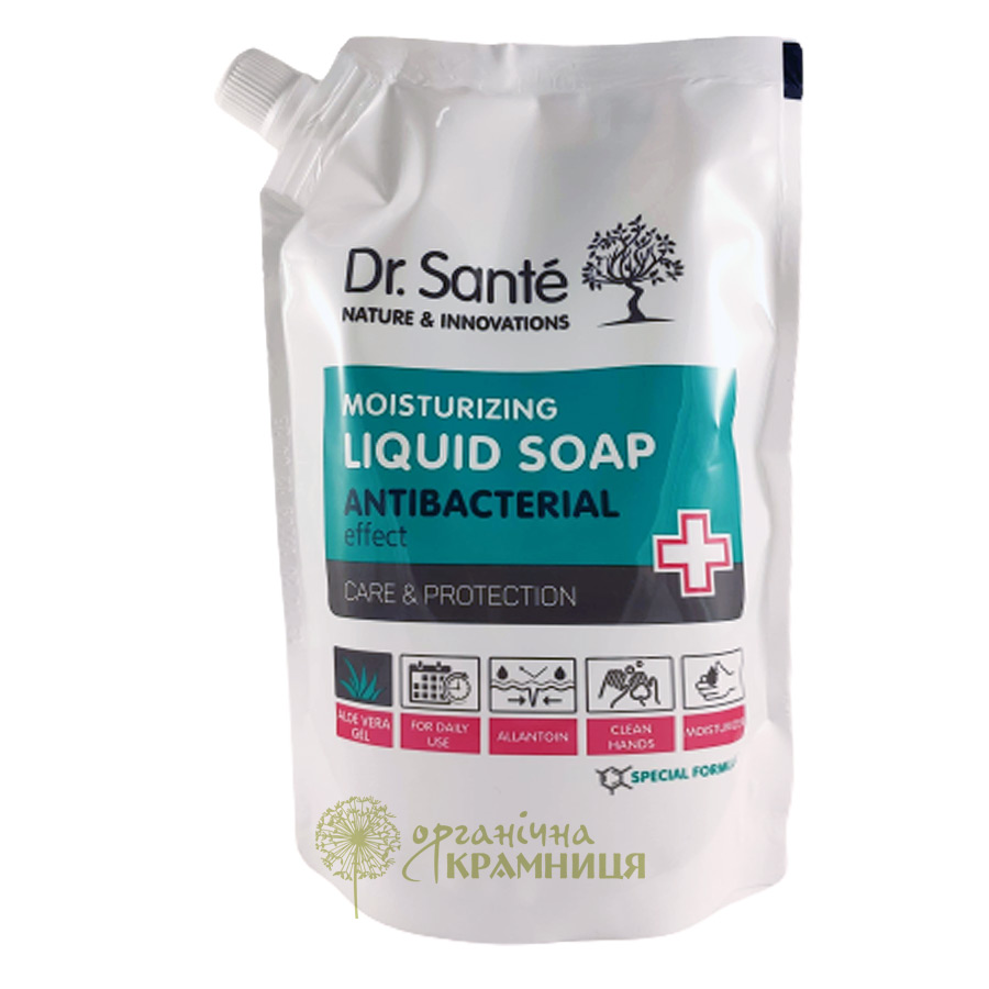 Dr. Sante Antibacterial. Жидкое мыло антибактериальное увлажняющее Care & Protection, 500 мл