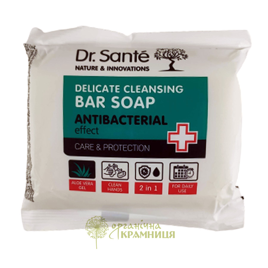 Dr. Sante Antibacterial. Мыло антибактериальное Care Protection Алоэ вера, 100 г