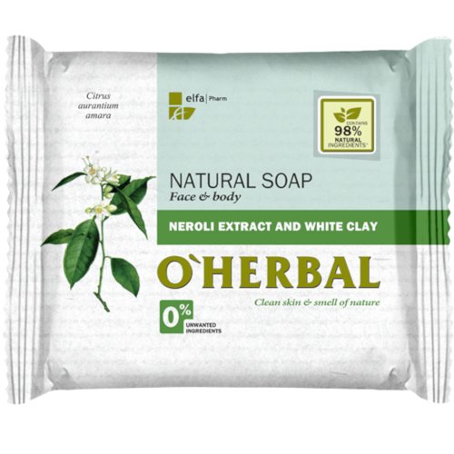 O'Herbal. Натуральное мыло с экстрактом Нероли и Белой глиной, 100 г