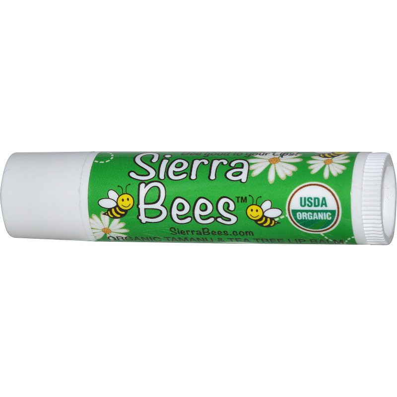 Sierra Bees. Бальзам для губ Organic Tamanu Tea Tree Lip Balm - Таману Чайное дерево, 4 г