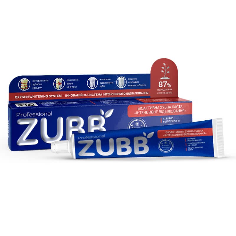 ZUBB. Зубная паста биоактивная Professional Интенсивное отбеливание, 90 г